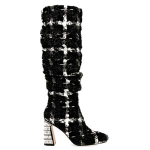 Chic Black and White Women's Boots